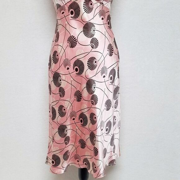 LAUNDRY by Shelli Segal Silk Tie Back V-Neck Sleeveless Floral Slip Dress - Picture 6 of 11